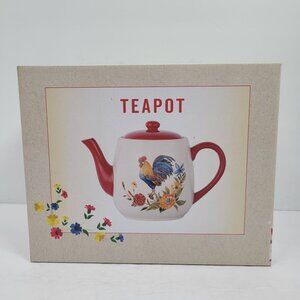 Cracker Barrel Susan Winget Rooster 50 Oz Teapot NWB